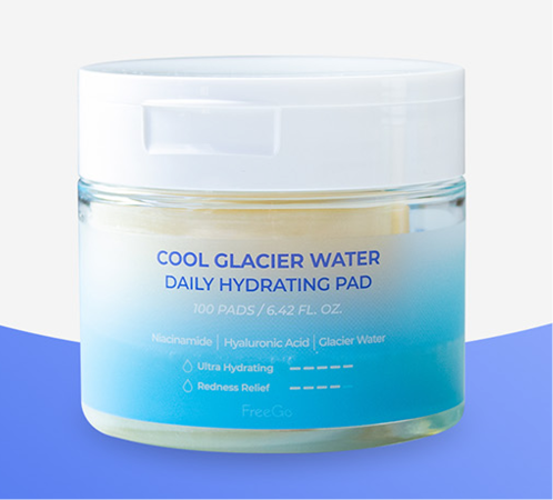 FREEGO HYDRATING COOL WATER DAILY TONER PAD (100 PADS)